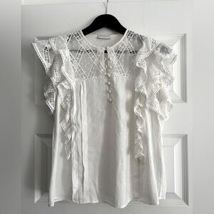 Sandro blouse fine lace
